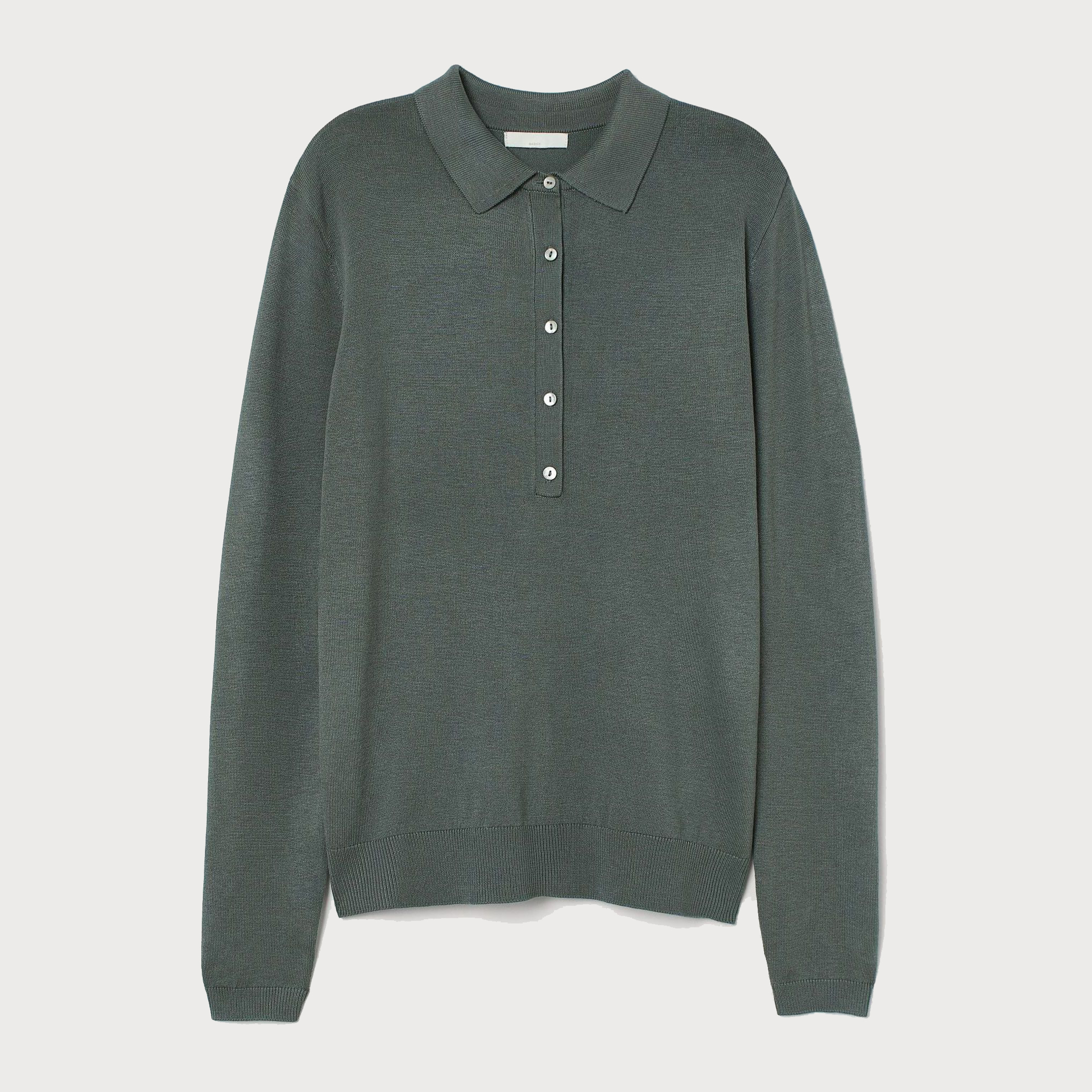

Поло H&M 2603-7948190 XS Серое с зеленым