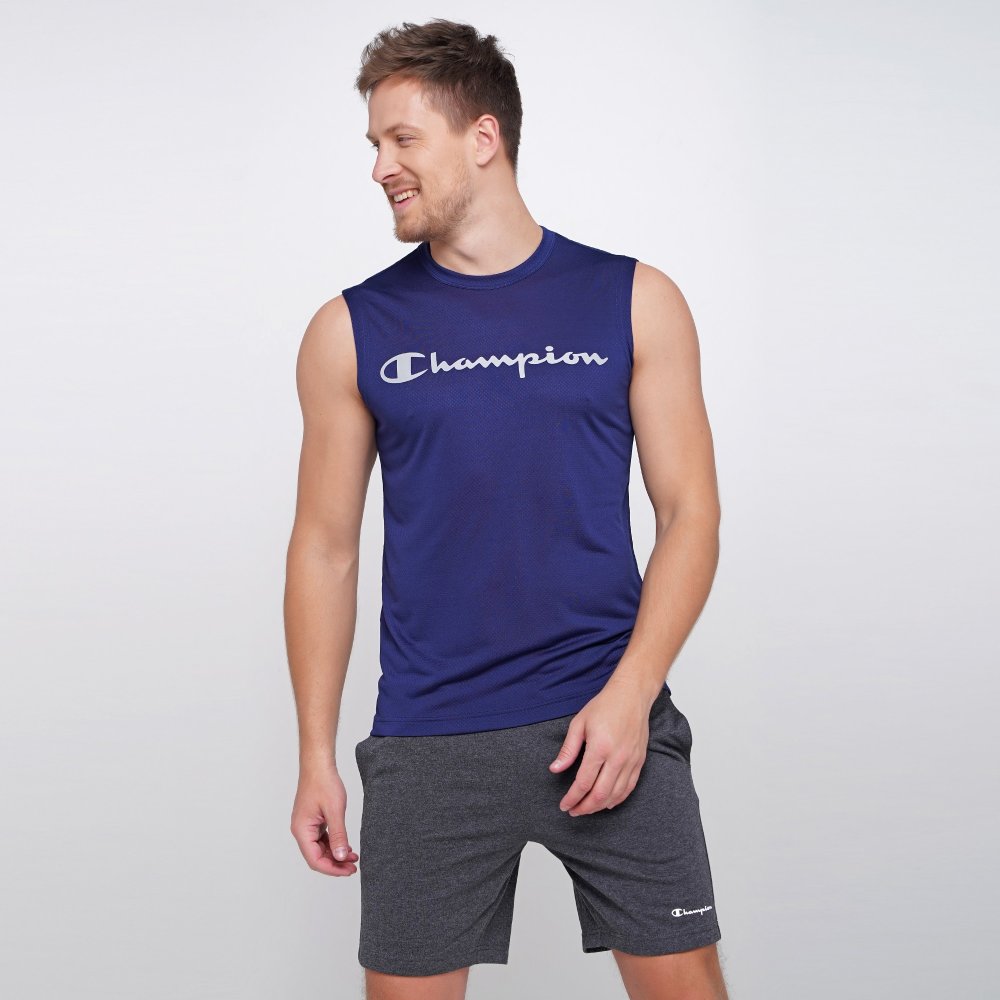 

Мужская майка Champion Crewneck Sleeveless T-Shirt Синий 48 (cha214169-MNB)