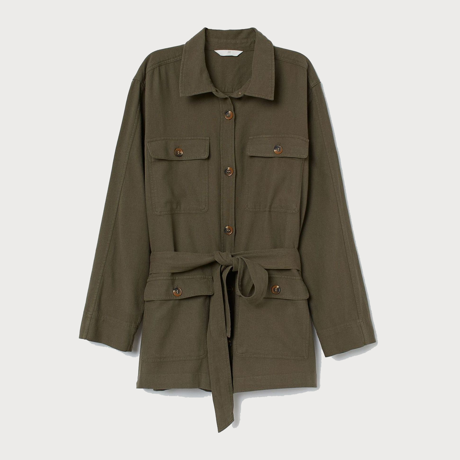 

Джинсовая куртка H&M 2803-8170471 XL Зеленая