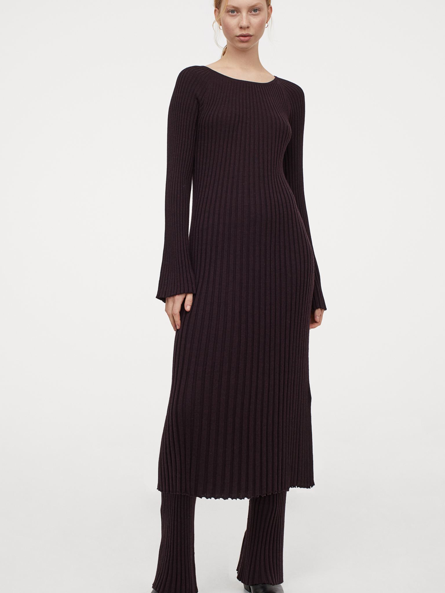 

Брюки H&M 2803-9316872 XS Темно-фиолетовые