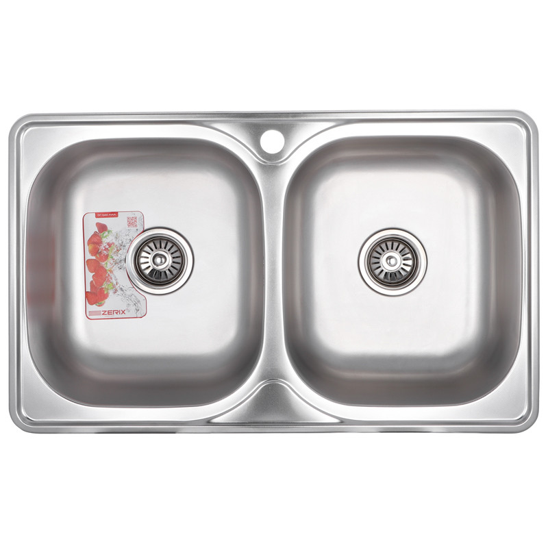 

Мойка кухонная ZERIX Z7848D-08-180MD DOUBLE (micro decor) (ZS0579)