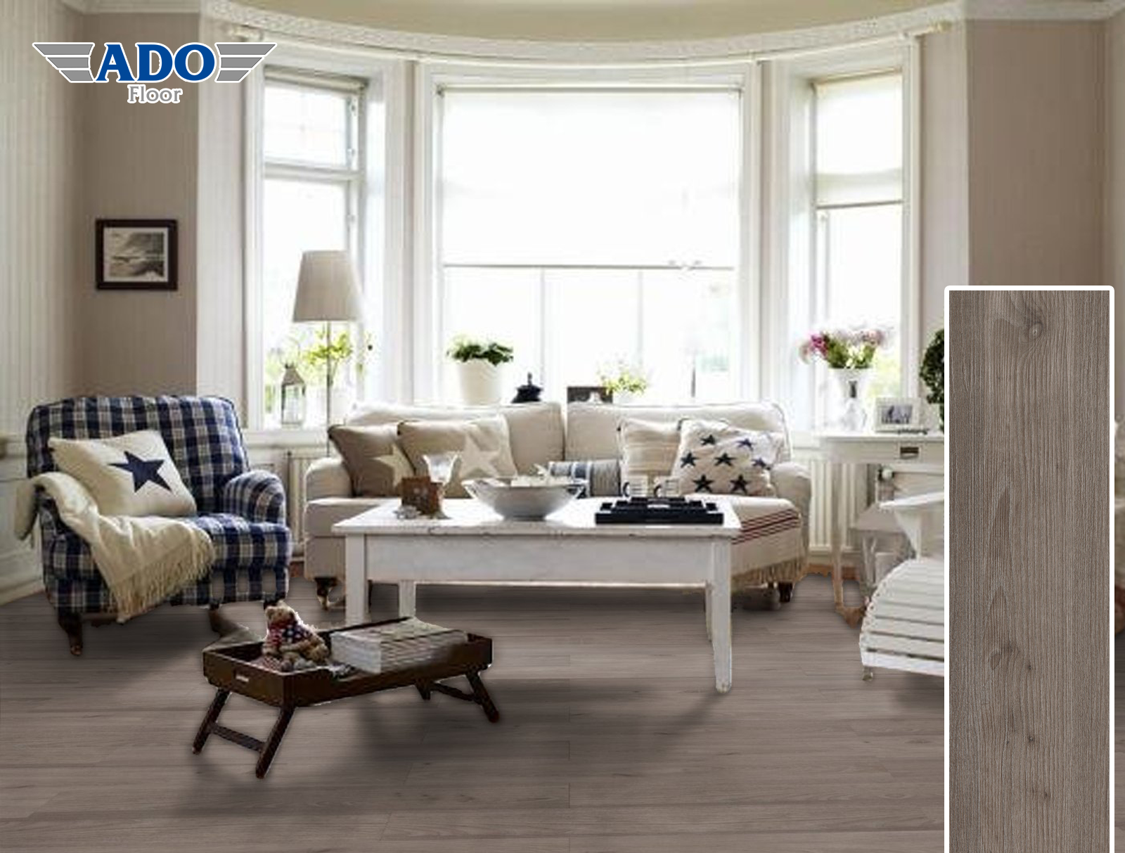 

Виниловый пол SPC Ado Pine Wood 1000