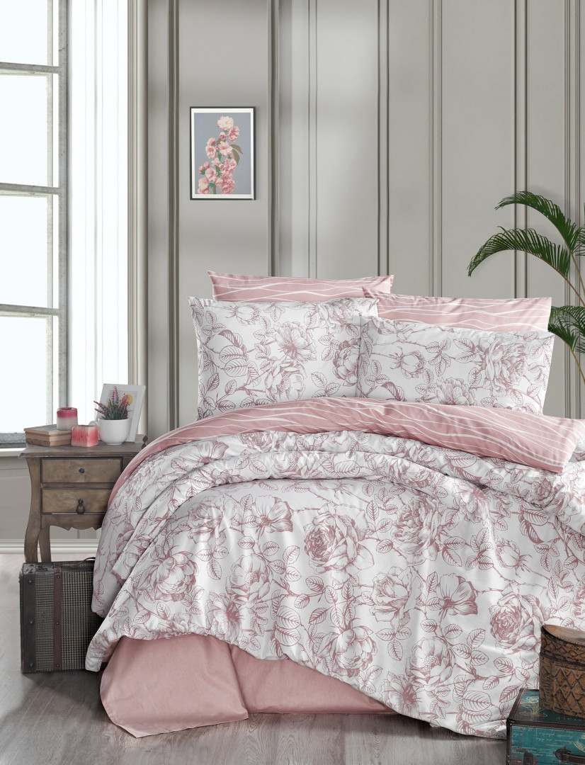 

Постельное белье First Choice ранфорс 200x220 Rozen Powder
