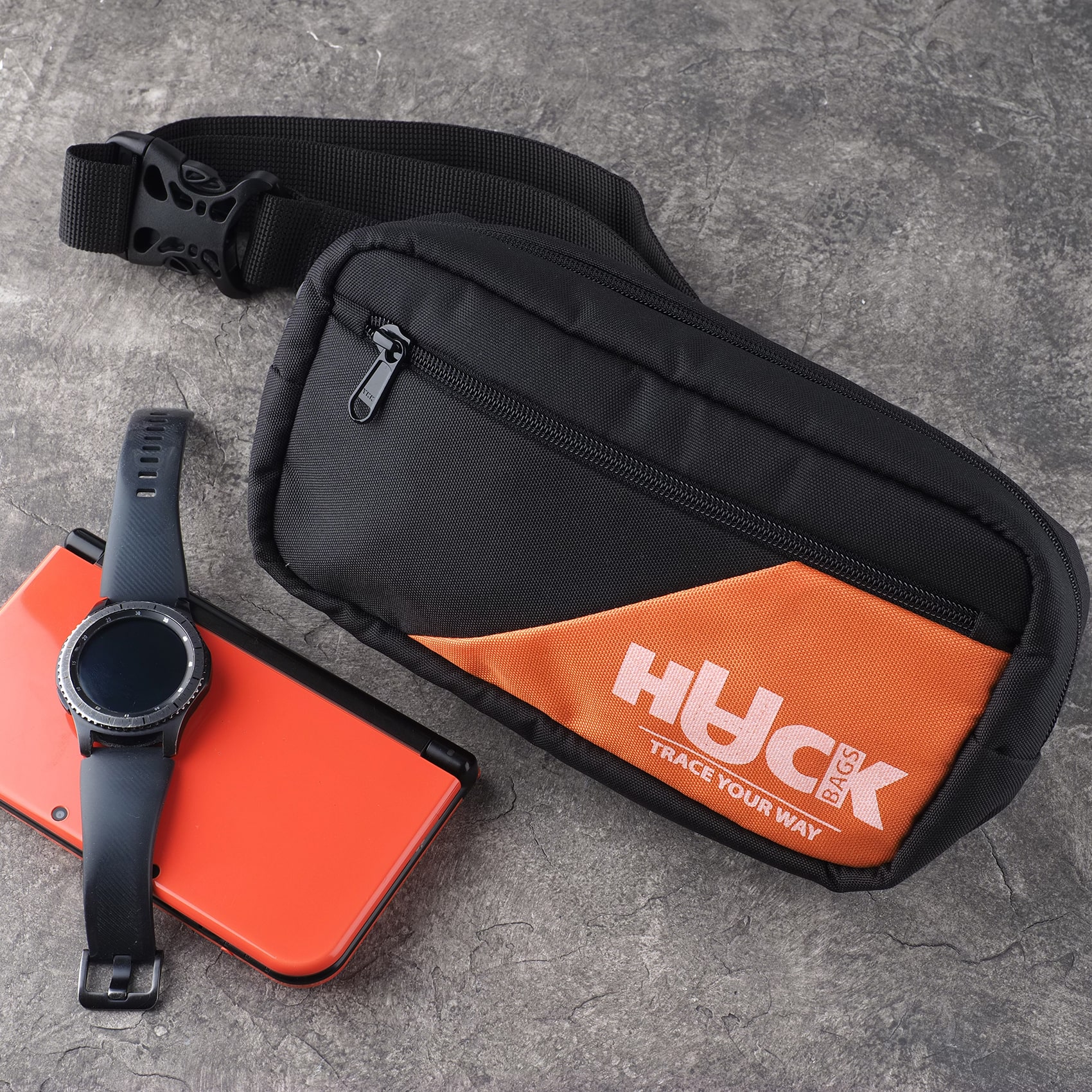 

Мужcкая сумка SSF (бананка), HACK2, Черно-оранжевый