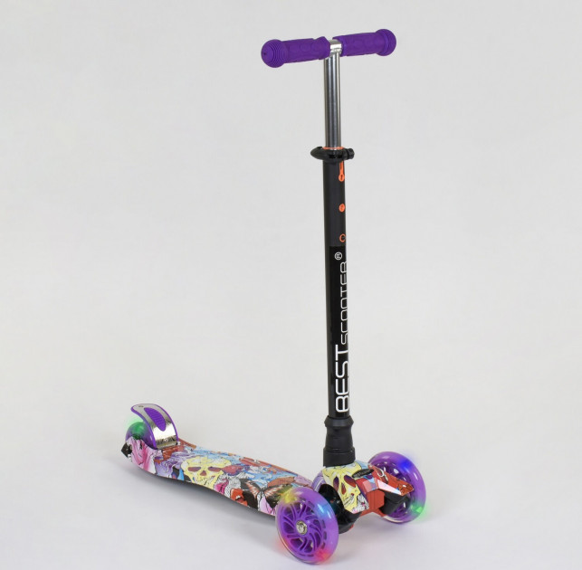 

Самокат Best Scooter MAXI (А 24664 779-1313) светящиеся колеса, фиолетовый