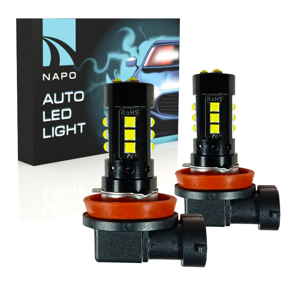 Комплект світлодіодних ламп для ПТФ NAPO LED Model FX H8 9-48V 3600 Lum ...