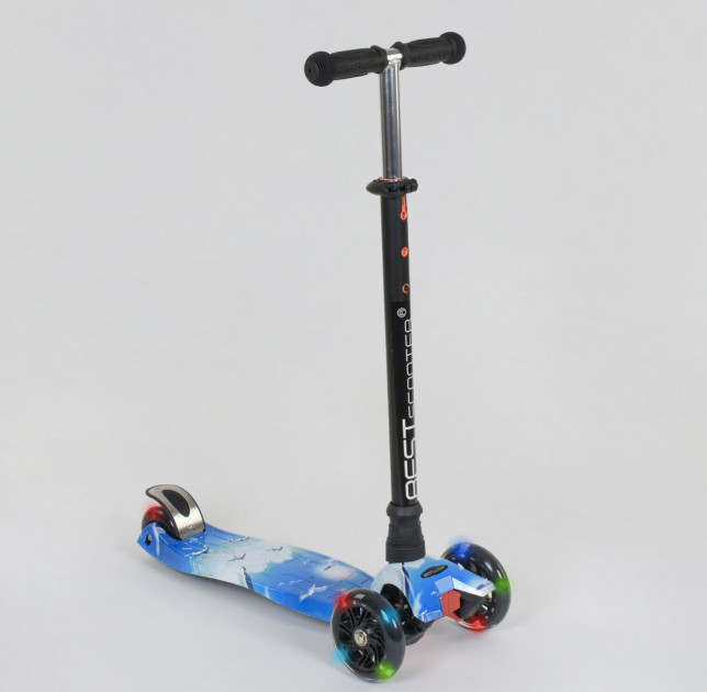 

Самокат Best Scooter MAXI (А 24658 779-1307) светящиеся колеса, синий