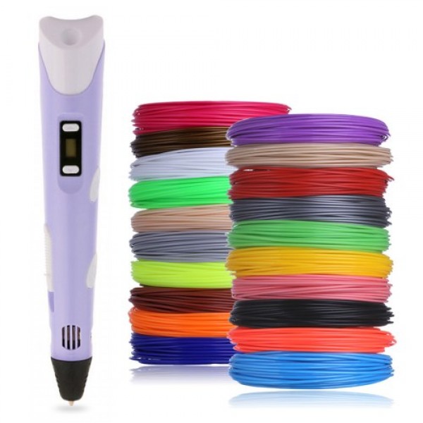 

3D-ручка для рисования c LCD дисплеем 3D Pen 2 ABC и PLA Фиолетовая TRG-65213