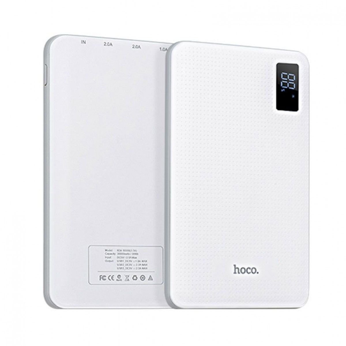 

Портативное зарядное устройство Hoco B24 Pawker 30000mAh white