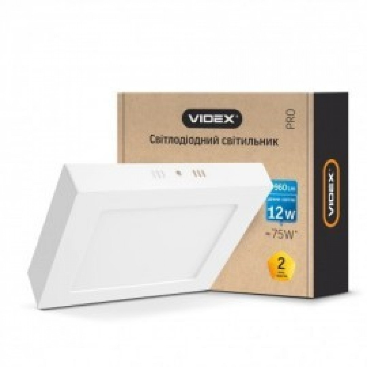 

Накладной светильник Videx 12W 5000K квадрат
