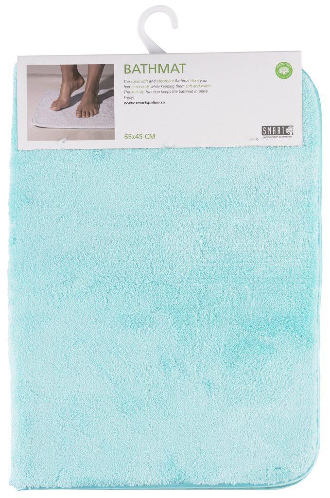 

Коврик в ванную из микрофибры Smart Microfiber System зелено-голубой 65x45см