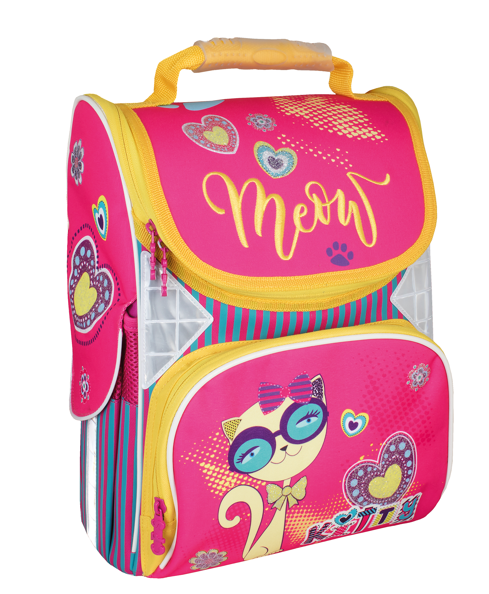 

Ранец школьный Cool For School Meow 34x26x13 см 6-15 л розовый (CF86190)