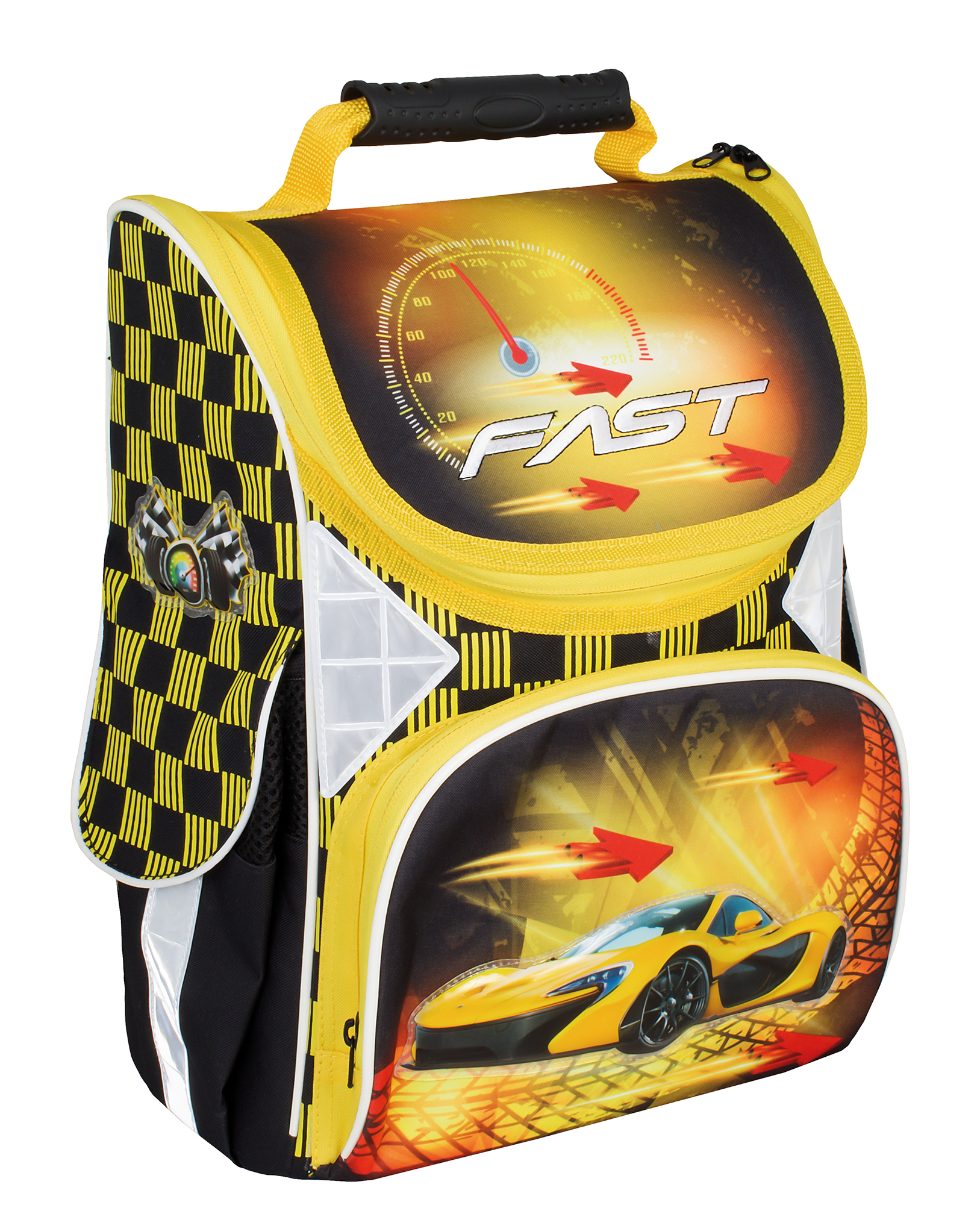 

Ранец школьный Cool For School Fast 34x26x13 см 6-15 л желтый (CF86187)