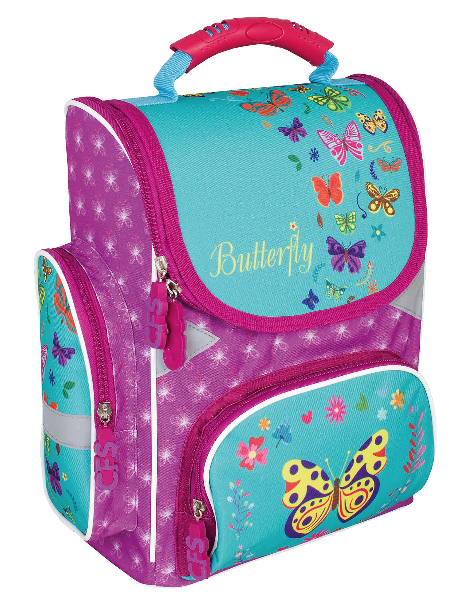 

Ранец школьный Cool For School Butterfly 34x26x12 см 6-15 л ассорти (CF86194)