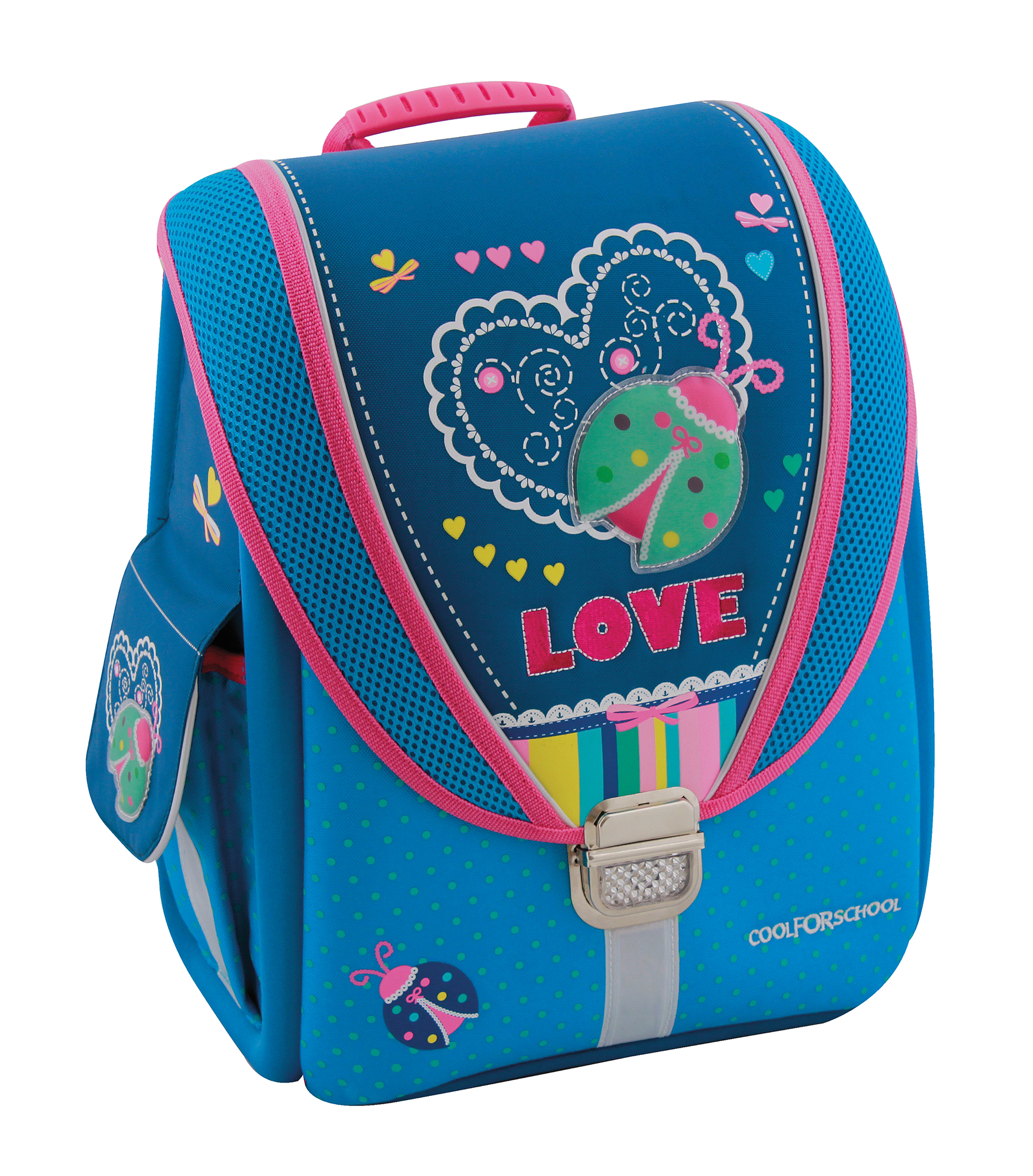 

Ранец школьный Cool For School Ladybug 35.5x28x16.5 см 16-25 л голубой