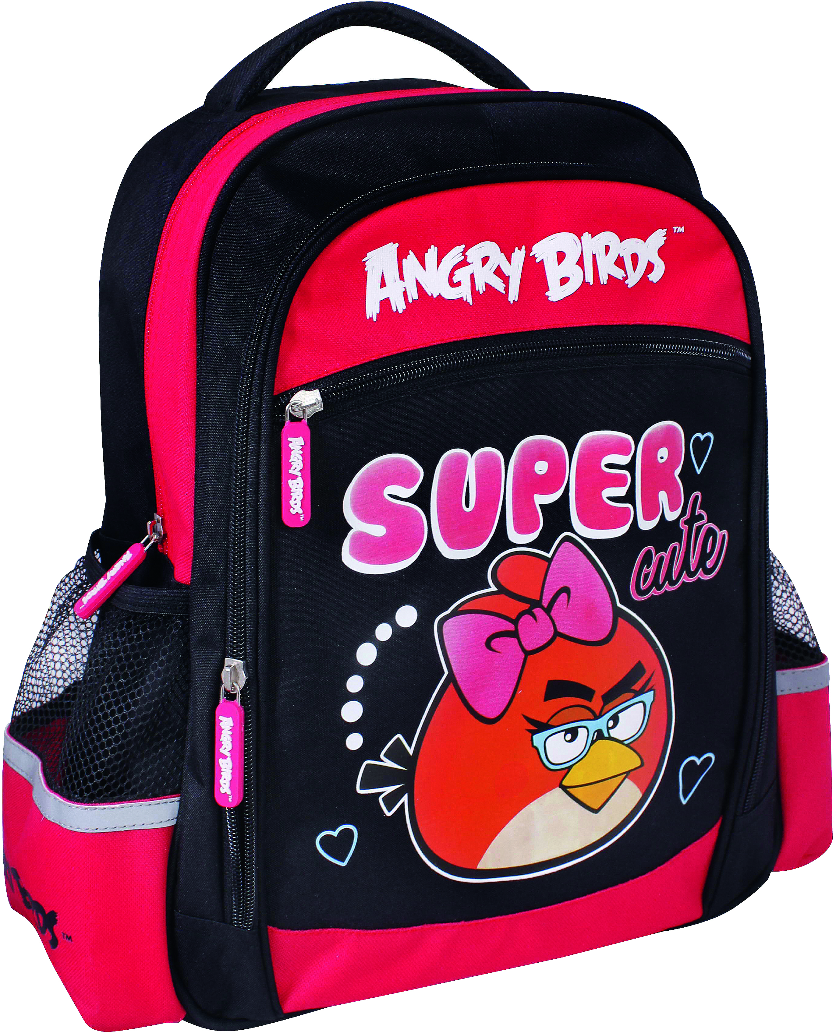 

Рюкзак школьный Cool For School Angry Birds 38x30x12.5 см 6-15 л черный-красный