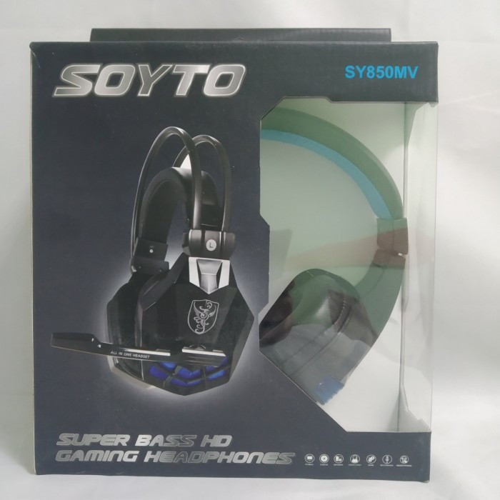 

Игровые проводные наушники SOYTO SY850MV с микрофоном Чёрные с Синим
