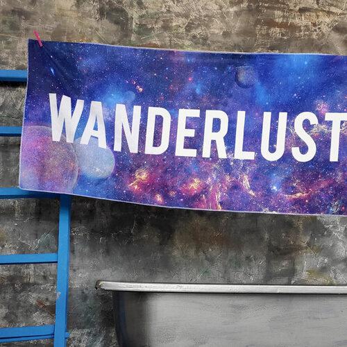 

Пляжное полотенце большое с принтом Wanderlust