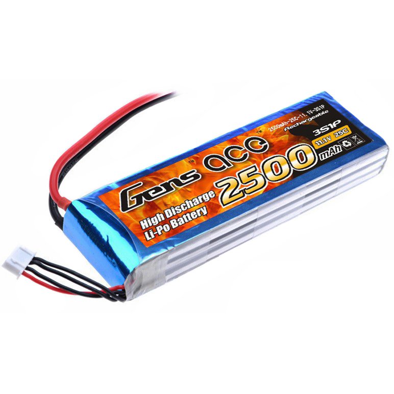 

Аккумулятор Gens Ace LiPO 11,1В 2500мАч 3S 25C 136х43х20мм 237,2г T-Plug (B-25C-2500-3S1P)