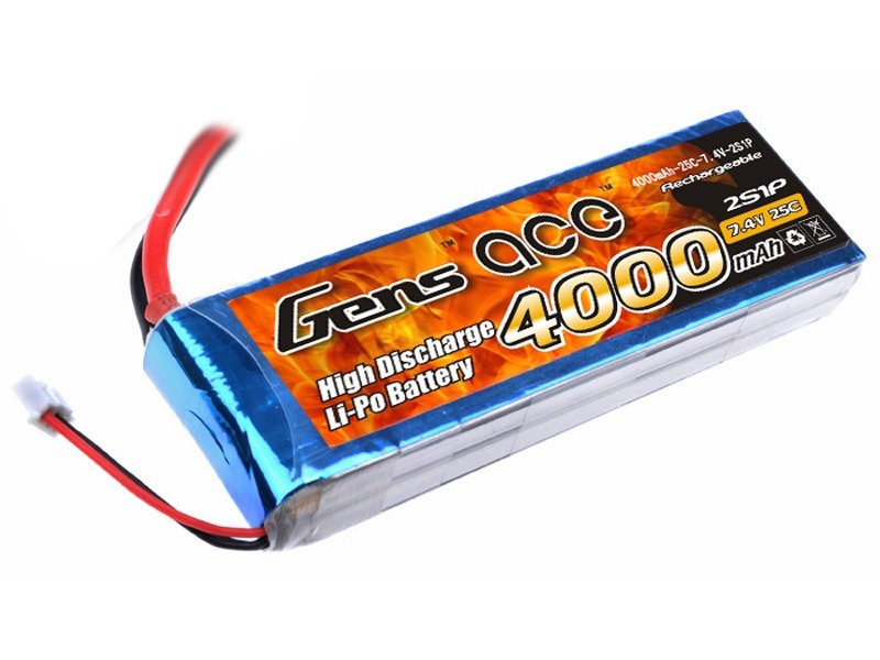 

Аккумулятор Gens Ace LiPO 7,4В 4000мАч 2S 25C 135х48х24мм 247г T-Deans (B-25C-4000-2S1P)