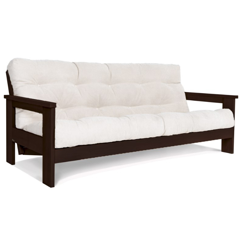 

Диван раскладной в гостиную из массива дерева бук Mexico Woodman шоколадный/кремовый