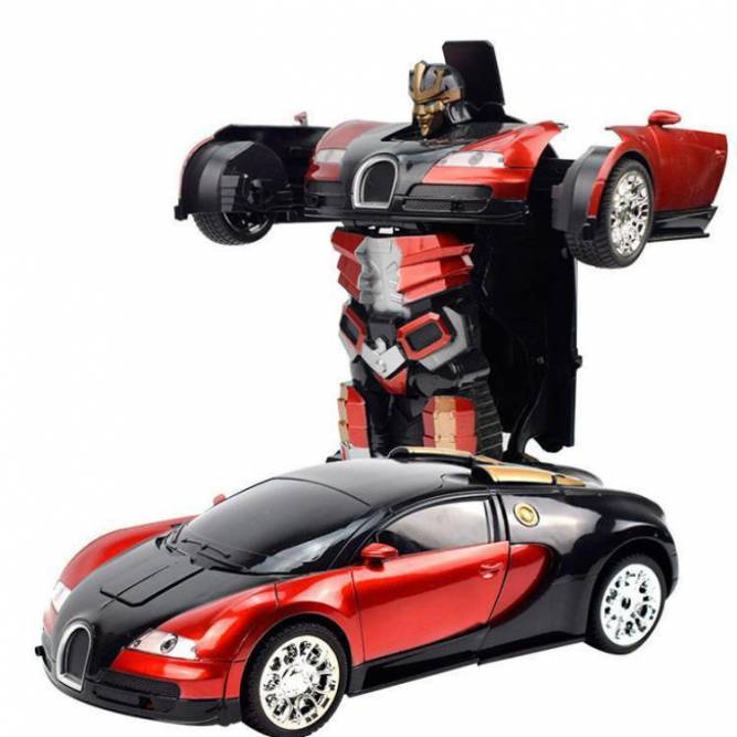 

Машинка трансформер Veyron Robot Car красная