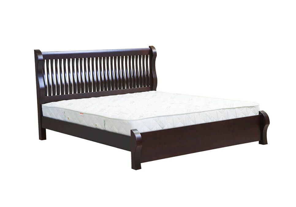 

Кровать двуспальная из натурального дерева в спальню с подъемным механизмом без изножья Арго 160х200 Елисеевская мебель