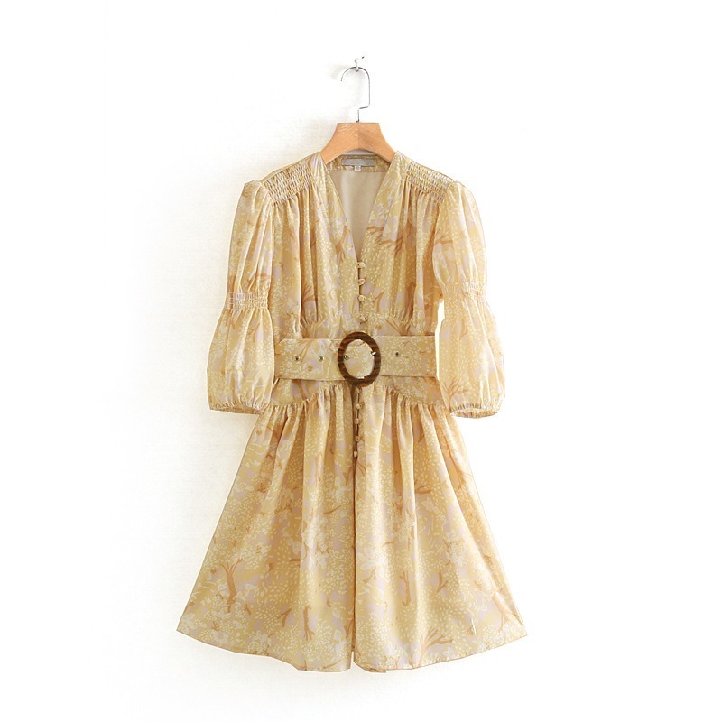 

Плаття жіночe з об'ємними рукавами Lovely Berni Fashion (L) Жовтий