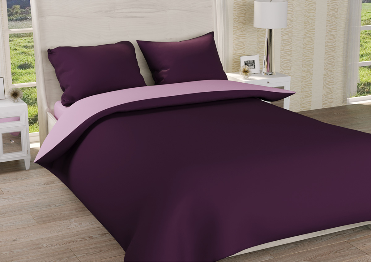 

Постельное белье Ранфорс Дуэт РД19 Leleka-Textile двуспальный Евро фиолетовый (1581/4446)