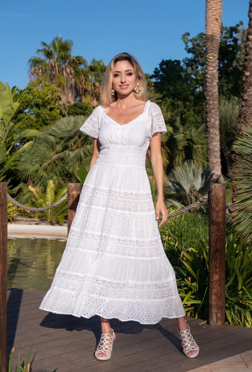 

Хлопковое белое летнее платье Cotton  белый 43396243, Хлопковое белое летнее платье Cotton XL белый 43396243