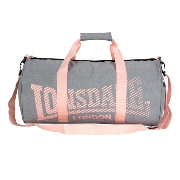 

Спортивная сумка Lonsdale Barrel Bag Grey/Coral