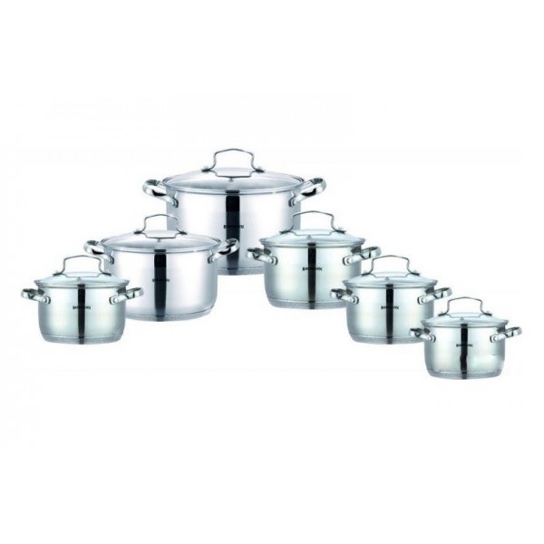 

Набор кастрюль (6шт) BOHMANN 2.1 x 2.9 x 2.9 x 3.9 x 6.6 x 7.7 л (ВН-71912)