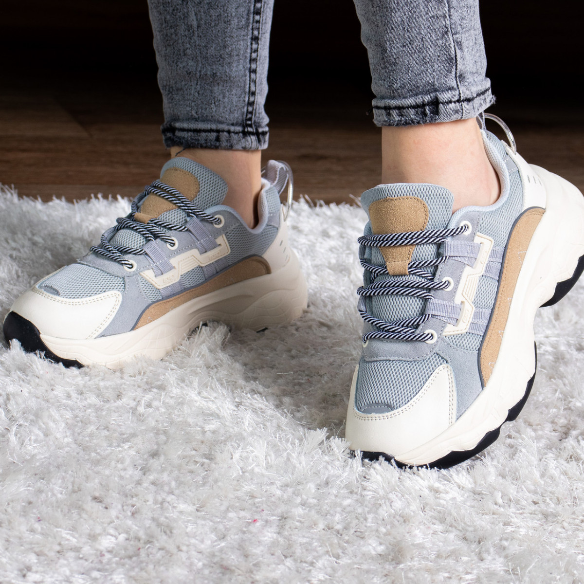 

Кроссовки женские Fashion Yaya 2664 41 размер 25,5 см Серый