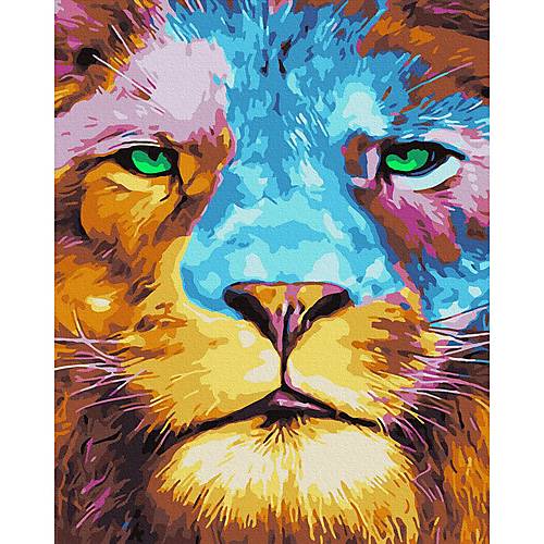 

Картина по номерам "Красочный лев" Rainbow Art (GX37513)