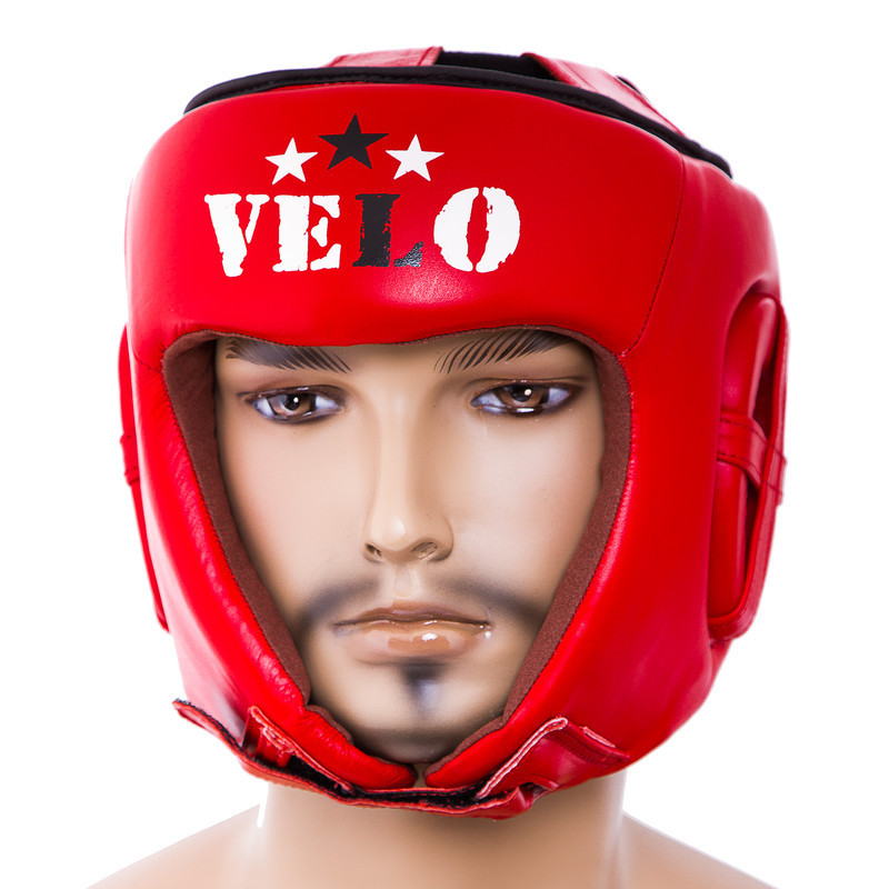 

Шлем боксерский Velo AIBA кожа размер XL красный