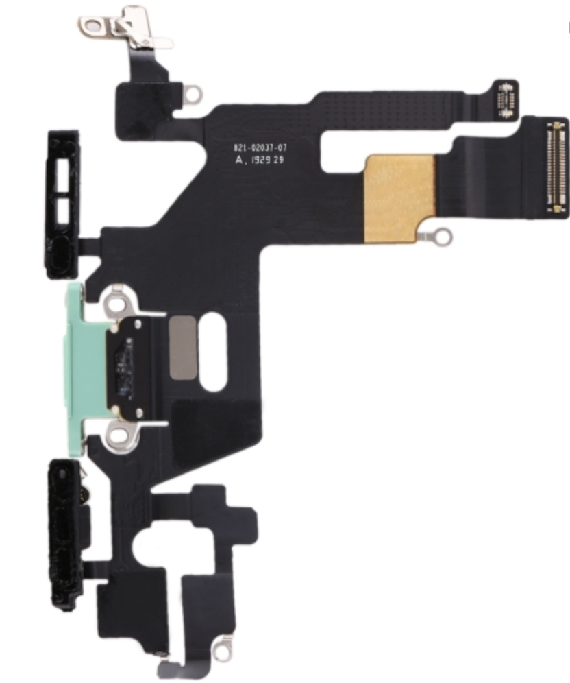 

Шлейф для iPhone 11, с разъемом зарядки, с микрофоном, зеленый, Original (PRC)