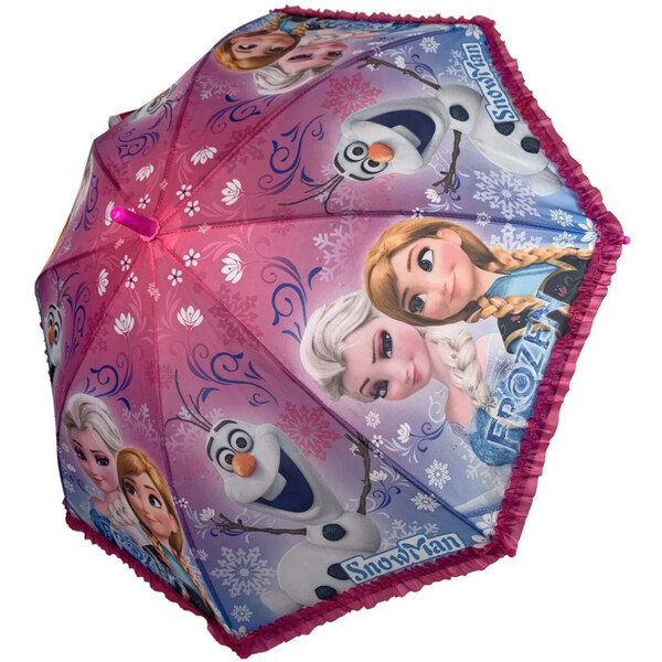 

Зонт детский Paolo Rossi prfr6992 Frozen Холодное Сердце для девочки полуавтомат 8 спиц трость Розовый