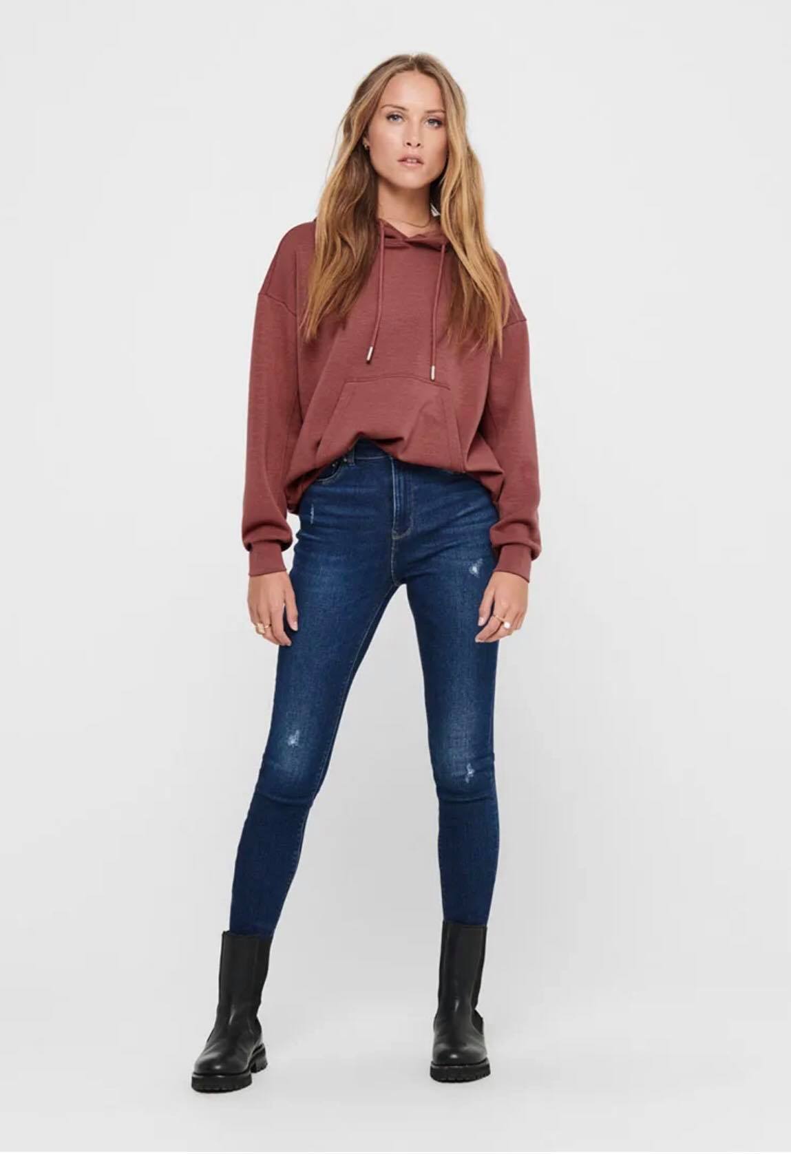 

Толстовка ONLY SCARLETT L/S HOOD SWT 15210677 Apple Butter M розовый