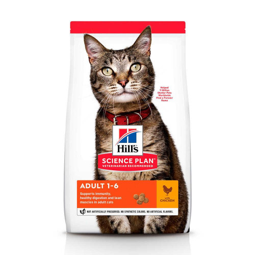 

Сухой корм Hills Science Plan Adult для кошек, с курицей, 1.5 кг