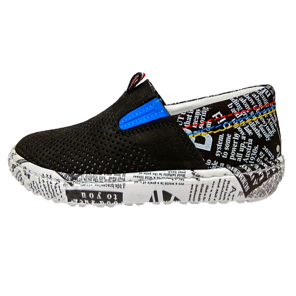 

Слипоны Tomini Черные нубуковые с принтами 34 (2028)