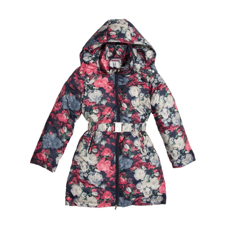 

Зимнее пальто с цветами DB KIDS 158 см Мульти 7305