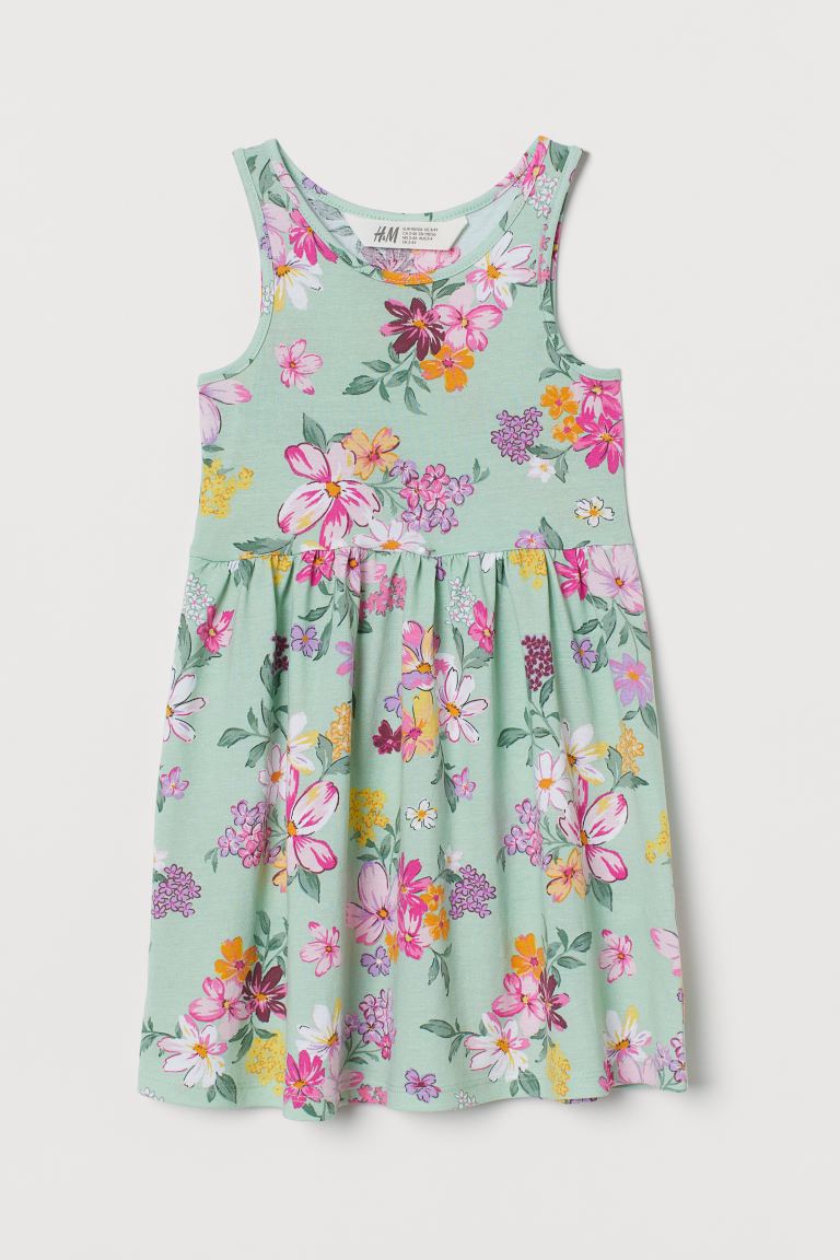 

Сарафан без рукавів трикотажний H&M 21Р2 92 см Світло-зелений з принтом (P-6910806230772)