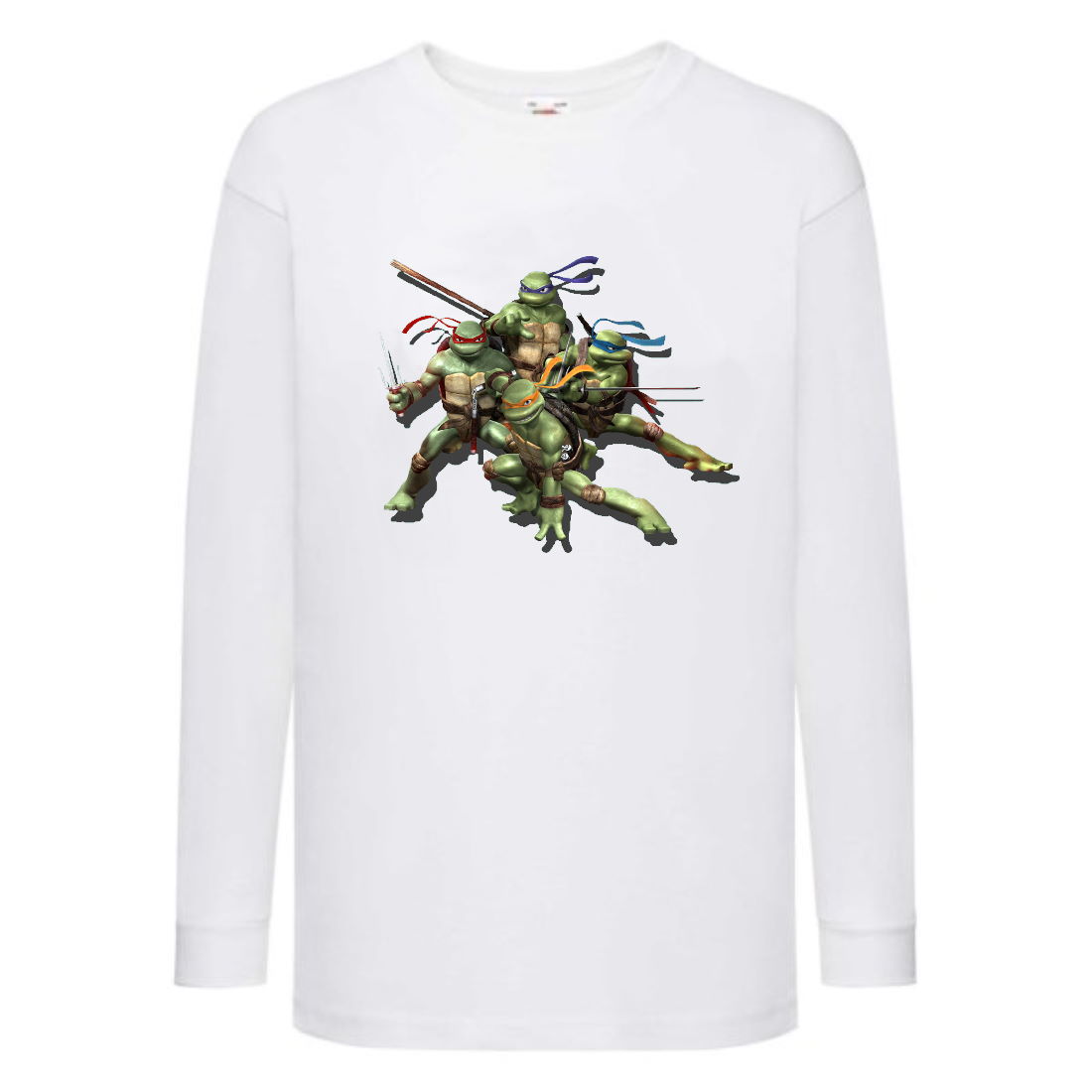 

Лонгслив реглан Черепашки Ниндзя 008 (Ninja Turtles) белый (NTR wh 008) 152 см