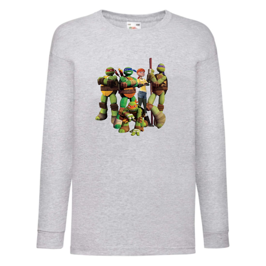 

Лонгслив реглан Черепашки Ниндзя 001 (Ninja Turtles) серый (NTR gry 001) 152 см