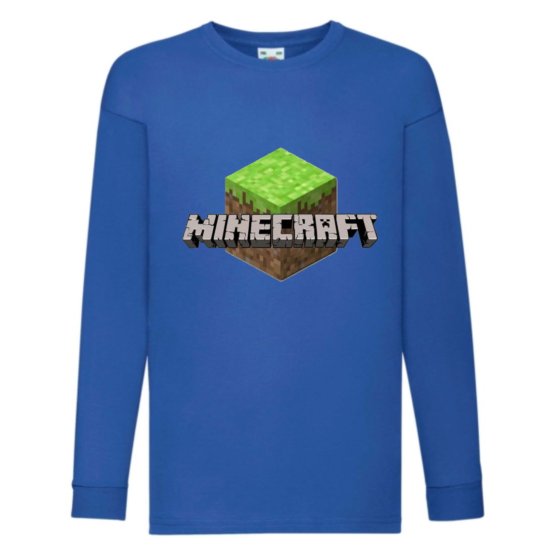 

Лонгслив реглан Майнкрафт 2 (Minecraft) синий (MNC blu 2) 104 см