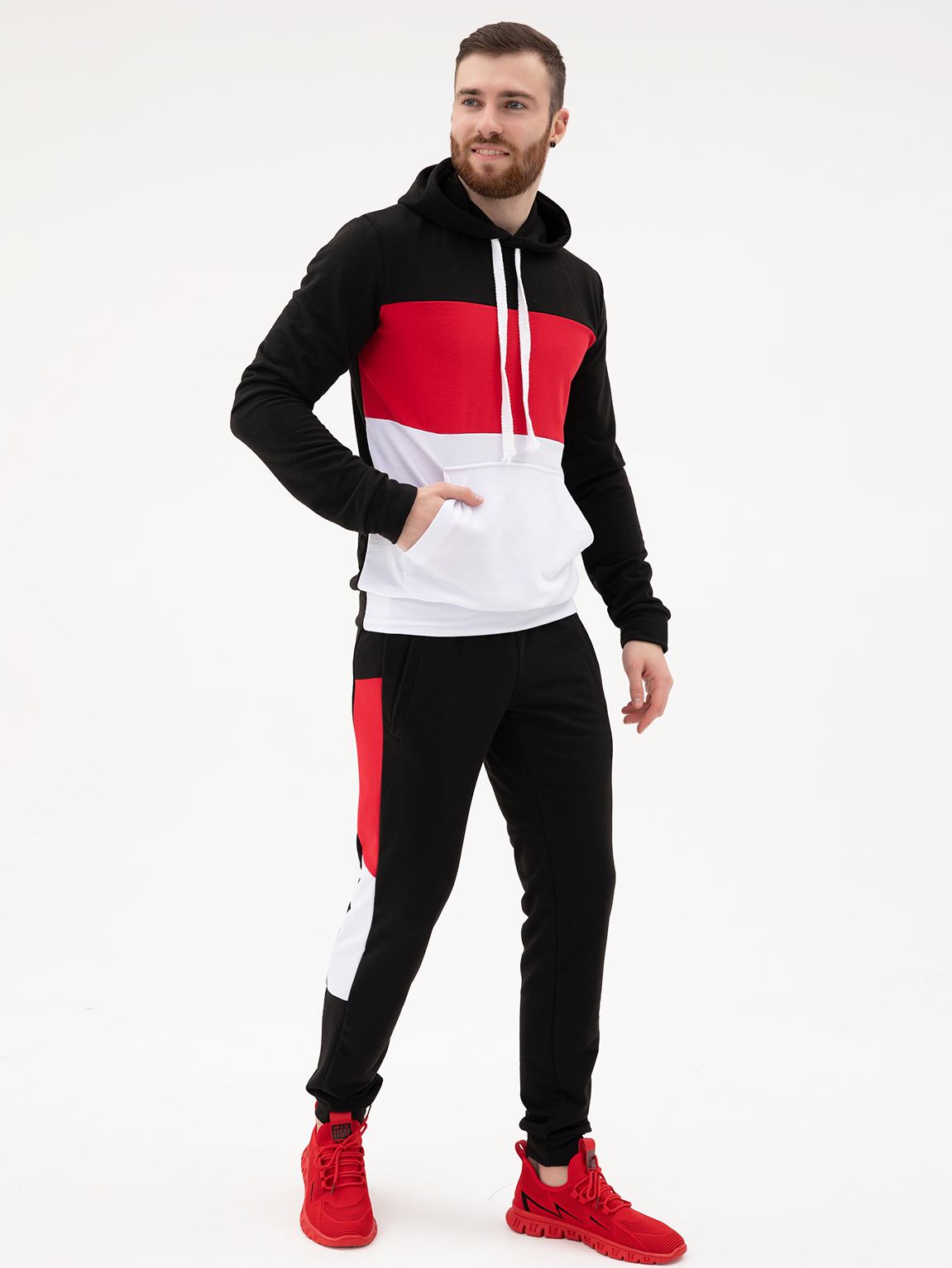 

Спортивный костюм ISSA PLUS SG-16_черный/красный XXL Черный с красным