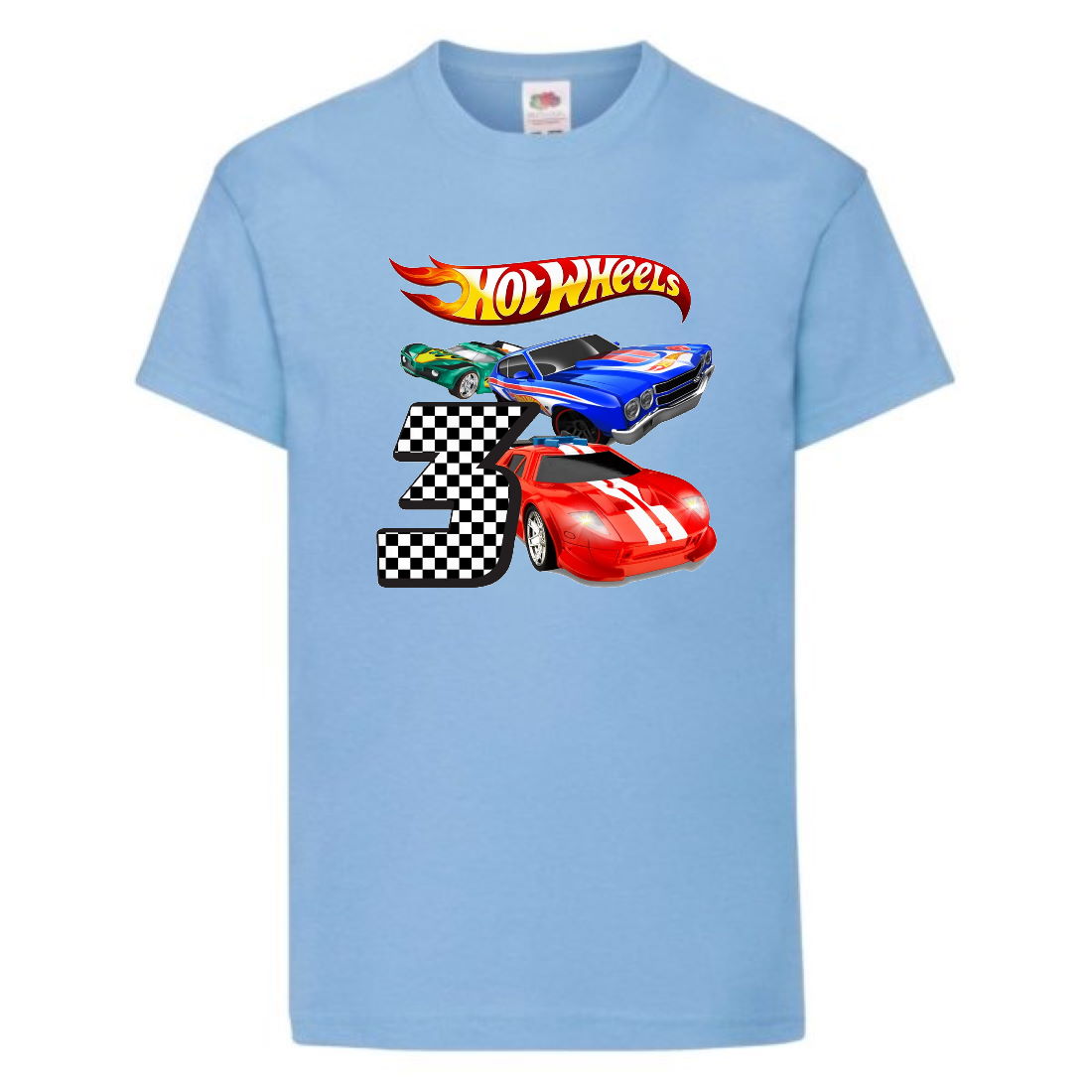 

Футболка детская Хот Вилс 004 (HotWheels) голубая (HTW lbl 004) 164 см