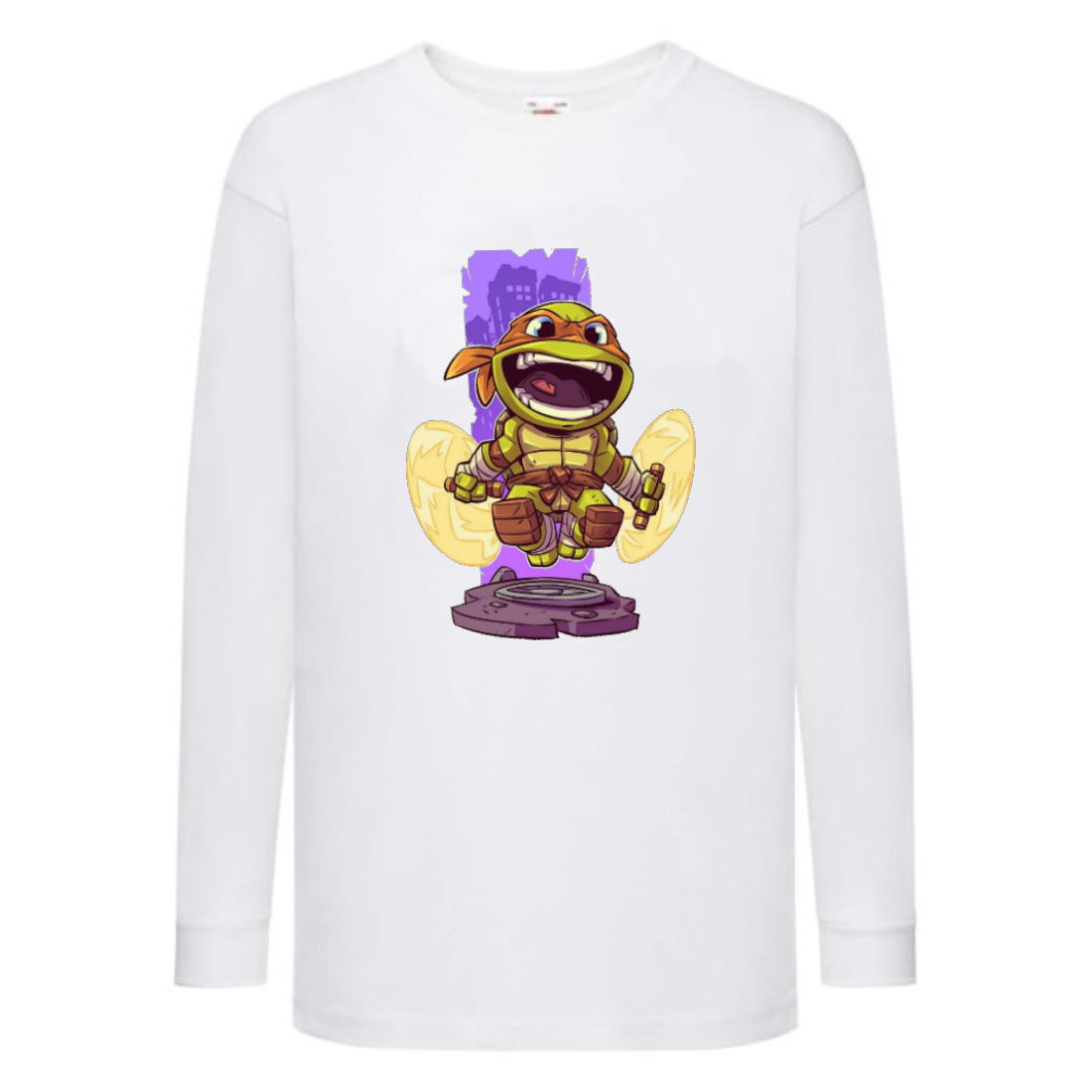

Лонгслив реглан Черепашки Ниндзя 0015 (Ninja Turtles) белый (NTR wh 0015) 140 см