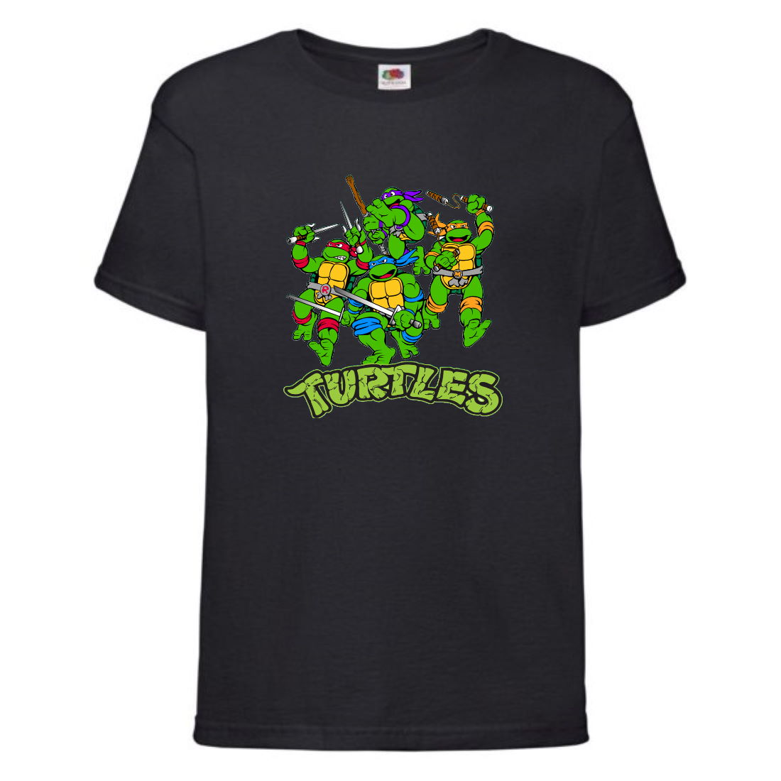 

Футболка детская Черепашки Ниндзя 006 (Ninja Turtles) черная (NTS blc 006) 128 см