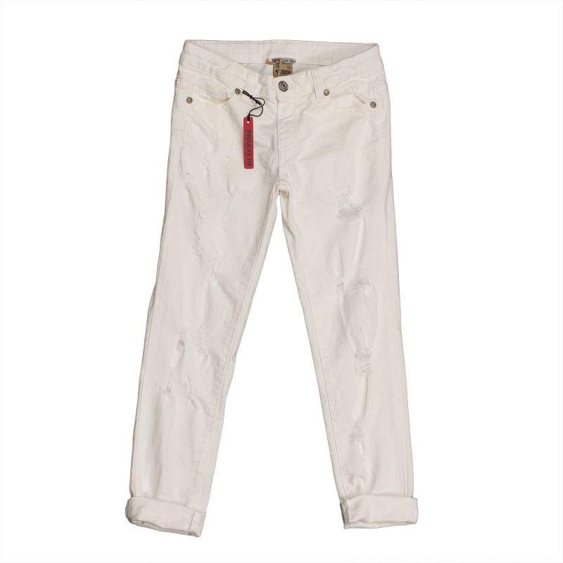 

Джинсы "дырки" PLEASE kids 152 см Кремовый 01L01G
